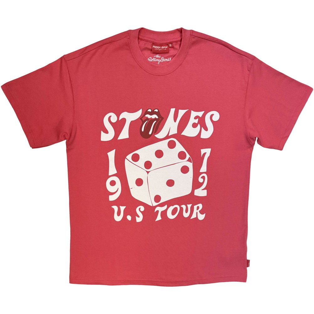 The Rolling Stones - Unplugged Dice Tour '72 Ladies Tshirt - Pink